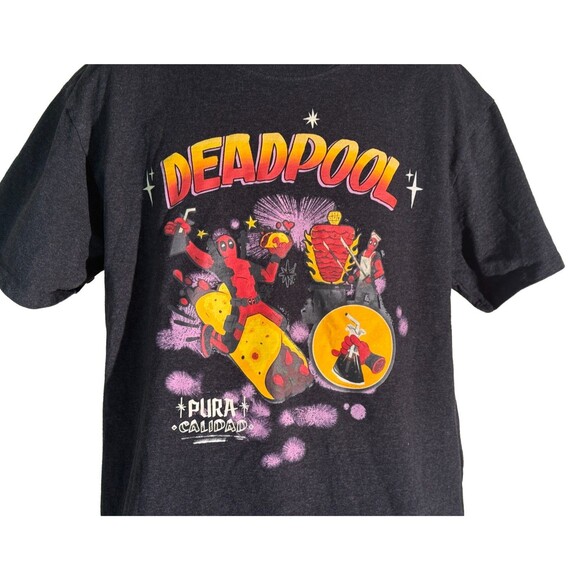 Marvel Deadpool Carnitas Shirt Men Large Graphic Short Sleeves Black Crewneck - Picture 2 of 5